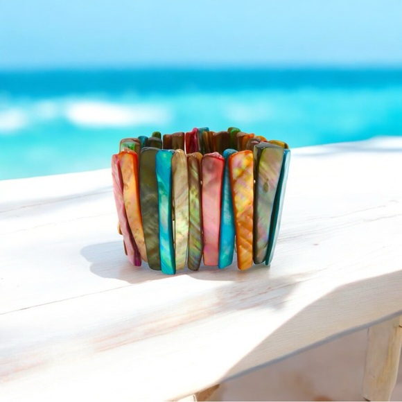 Multicolor Shellstone Artisan Bracelet - Picture 3 of 7